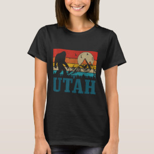 Utah Bigfoot Vintage Bergen Wandelen Kamperen Jach T-shirt