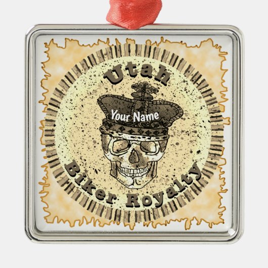 Utah Biker Metalen Ornament (Voorkant)