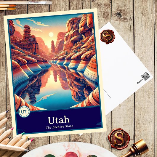 Utah | Carte postale de style anime ombrée