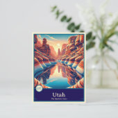 Utah | Carte postale de style anime ombrée (Debout devant)