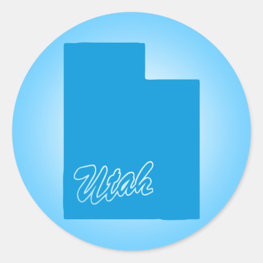 Utah Classic Round Sticker (Voorkant)