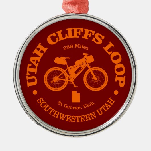 Utah Cliffs Loop (fietsen) Metalen Ornament (Voorkant)