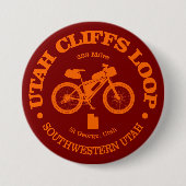 Utah Cliffs Loop (fietsen) Ronde Button 7,6 Cm (Voorkant)