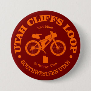 Utah Cliffs Loop (fietsen) Ronde Button 7,6 Cm