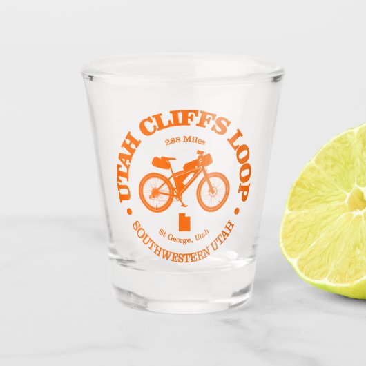 Utah Cliffs Loop (fietsen) Shot Glas (Voorkant)
