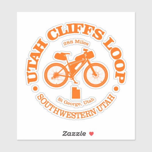 Utah Cliffs Loop (fietsen) Sticker (Vel)