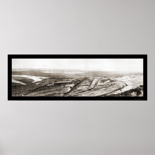 Utah Copper Mine Photo 1910 Poster (Voorkant)