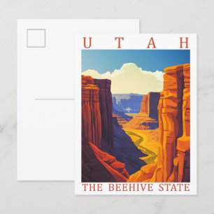 Utah de Bijenkorf Staat USA Reisbestemming Briefkaart