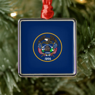 Utah: De Bijenkorfstaat Amerikaanse vlag, Industri Metalen Ornament