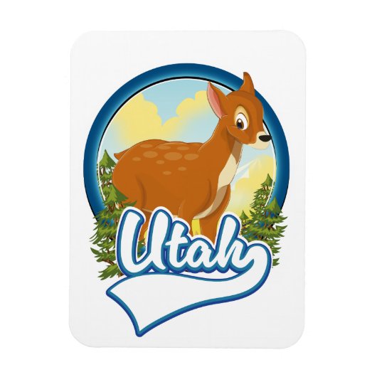 Utah Deer Travel logo Magneet (Verticaal)