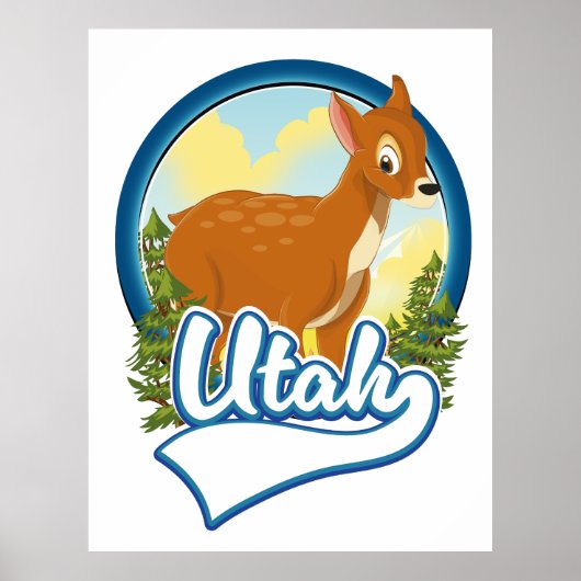 Utah Deer Travel logo Poster (Voorkant)