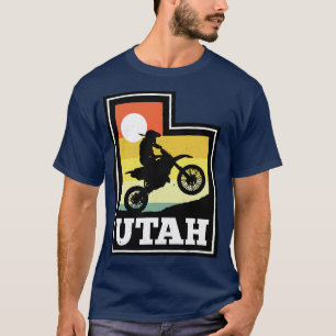 Utah Dirt Bike Sunset State-vorm T-shirt
