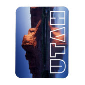 Utah, een tafelberg weerspiegeld in de Colorado ri Magneet (Verticaal)