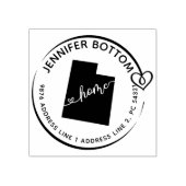 Utah Family Return-adres Rubberstempel (Afrduk)