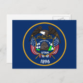 Utah Flag Briefkaart (Voorkant / Achterkant)