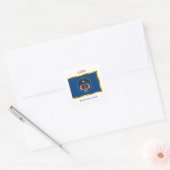 Utah Flag en Slogan Vierkante Sticker (Envelop)