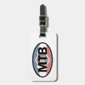 Utah Flag Mountain Biking Oval Bagagelabel (Voorkant verticaal)