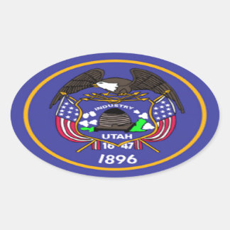 Utah Flag Ovale Sticker