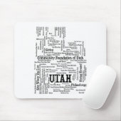 Utah Gepersonaliseerd Word Cloud Muismat - Zwarte  (Met muis)