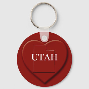 Utah Heart Map Sleutelhanger