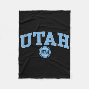 Utah Hockey Club Boog Over Grijs Nhl Officieel Gel Fleece Deken