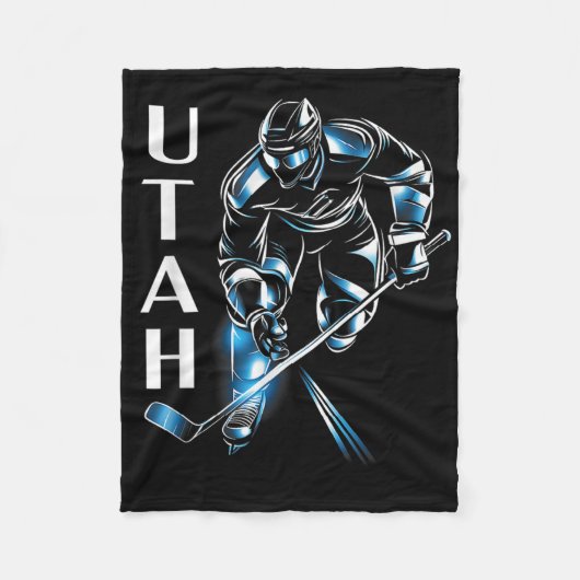 Utah Hockey Fleece Deken (Voorkant)