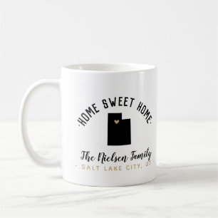 Utah Home Sweet Home Familie Monogram Mok