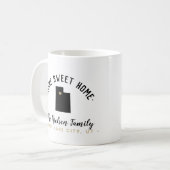 Utah Home Sweet Home Famille Monogramme Mug (Devant gauche)