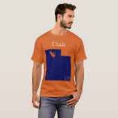 Utah Interstates [Navy Blue Design] T-shirt (Voorkant volledig)