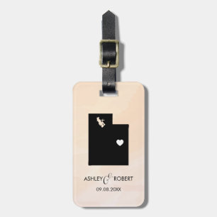 Utah kaart bruiloft Bagagelabel, aangepaste cadeau Bagagelabel