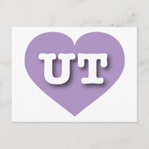 Utah Lavender Heart - Ik hou van UT Briefkaart