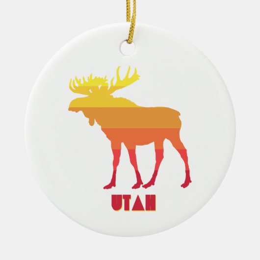 Utah Moose Keramisch Ornament (Voorkant)