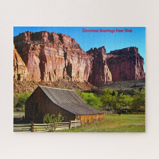 Utah Mountain Barn. Jigzaag Puzzle Legpuzzel (Horizontaal)