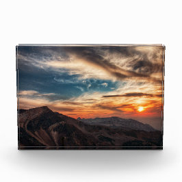 Utah Mountain Sky Sunset Fotoblokken