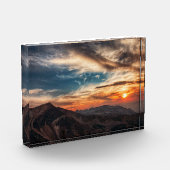 Utah Mountain Sky Sunset Fotoblokken (Links)