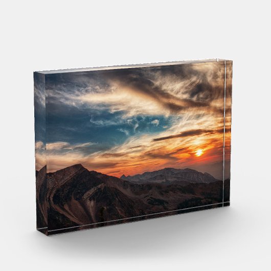 Utah Mountain Sky Sunset Fotoblokken (Links)