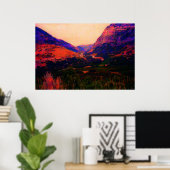 Utah Mountains Poster (Thuiskantoor)
