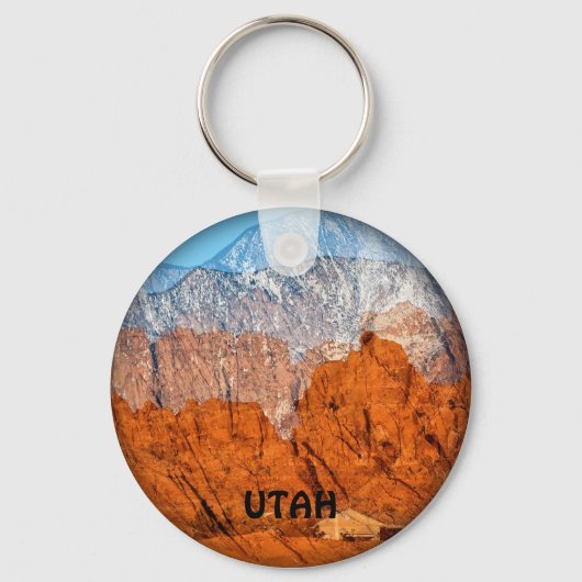 Utah Mountains Sleutelhanger (Voorkant)