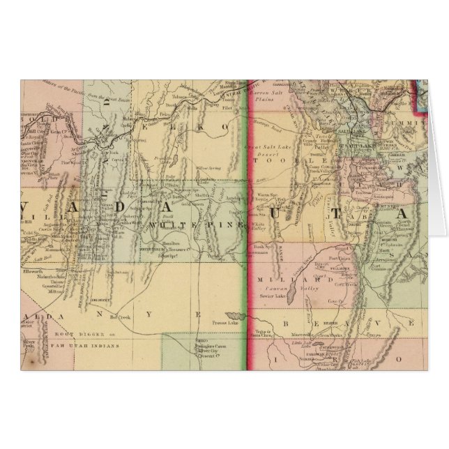 Utah, Nevada Carte par Mitchell (Devant horizontal)