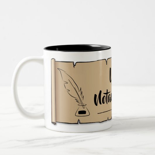 Utah Notional Public Scroll Feather Quill Tweekleurige Koffiemok (Links)