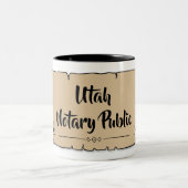 Utah Notional Public Scroll Feather Quill Tweekleurige Koffiemok (Center)