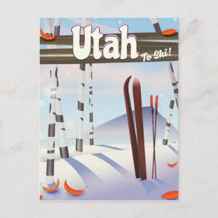 Utah om te skiën. briefkaart