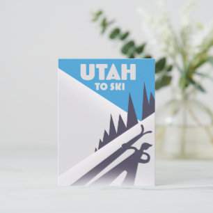 Utah om te skiën briefkaart