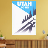 Utah om te skiën canvas afdruk (Insitu (Woonkamer))