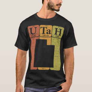 Utah Periodic Table Elements State of Utah Map Ret T-shirt