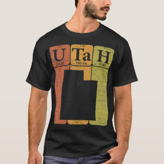 Utah Periodic Table Elements State of Utah Map Ret T-shirt