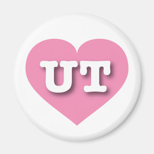 Utah Pink Heart - Ik hou van UT Magneet