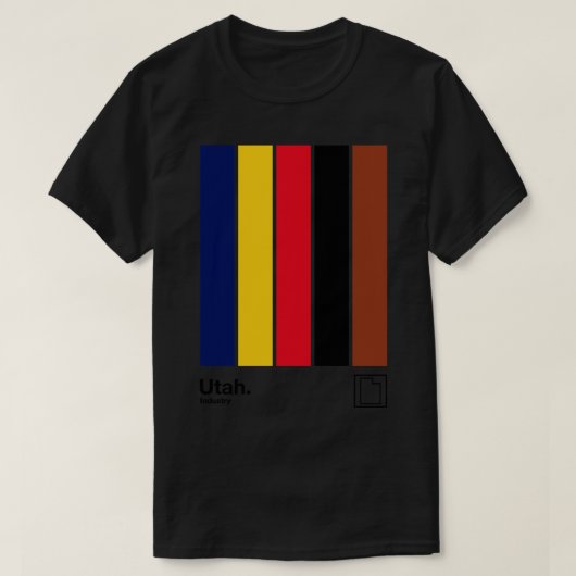 Utah Pride Originele vlag Esthetische kleuren Ontw T-shirt (Design voorkant)