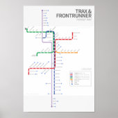 Utah Rail Transit Map Poster (Voorkant)