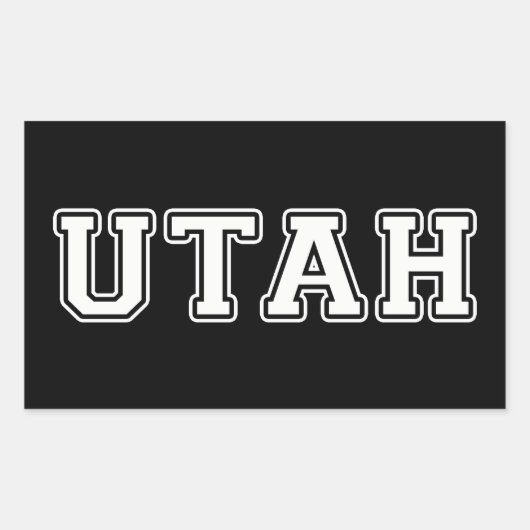 Utah Rechthoekige Sticker (Voorkant)